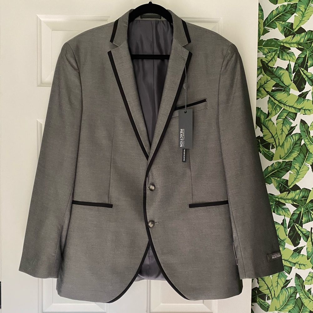 Slim Gray Evening Sport Coat Dinner Jacket